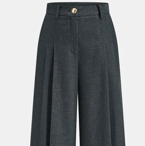 Commense Charcoal Wide-Leg Pants